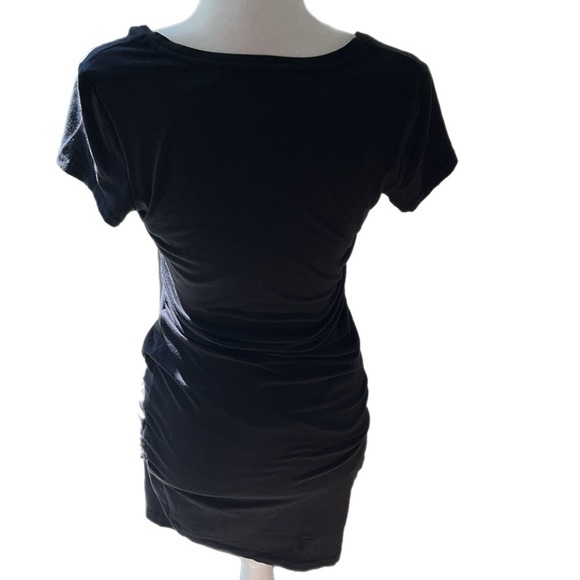 ✨ Athleta Topanga V-Neck T-Shirt Style Tulip Hem Double Lined Dress S - Picture 4 of 9